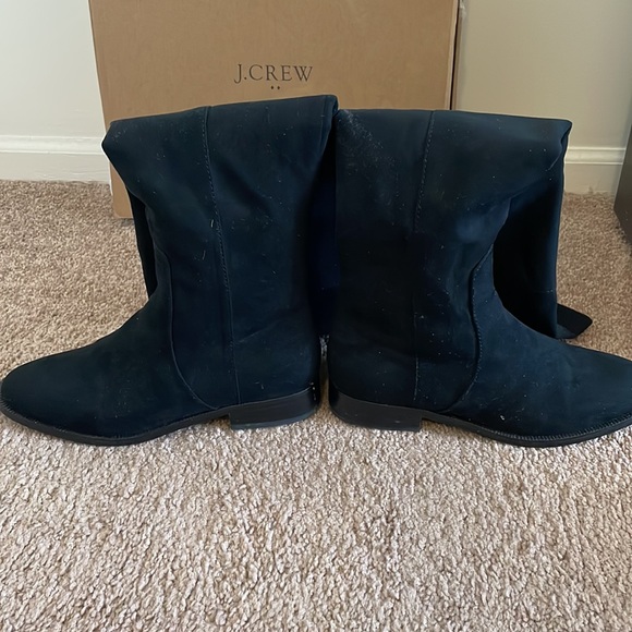 J Crew Factory over the knee black suede boots size 7-1/2 - Picture 4 of 5